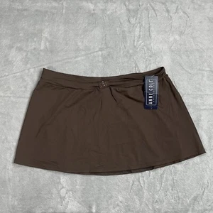Anne Cole Swim Skirt Large NWT Brown Jeweled Unlined - Picture 1 of 7