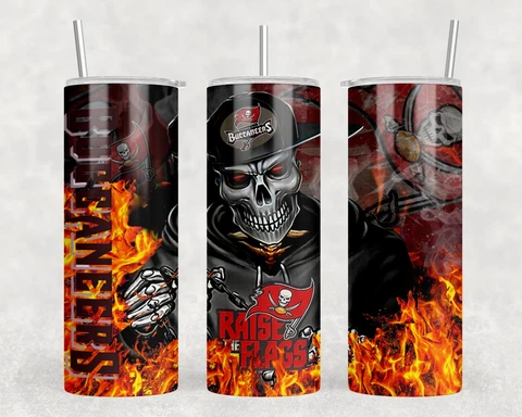 Buccaneers Skull 20 oz Tumbler Cover