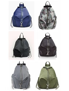 NWT Rebecca Minkoff Julian Nylon Backpack Black Slate Gray Navy Elemental AUTHNT - Picture 1 of 83