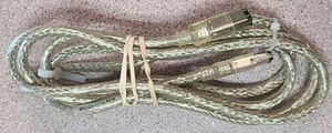 FireWire 010347728 400ieee 1394 6-Pin Male To 6-Pin Male Clear Silver Cable 6FT - Picture 1 of 7