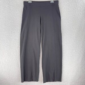 Eileen Fisher Gray Flat Front Pull On Pants Womens Casual Stretch Waist Size PM