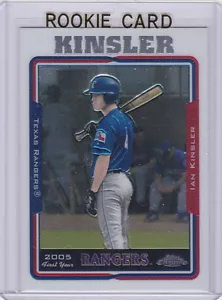 IAN KINSLER 2005 Topps Chrome ROOKIE CARD Baseball RC Texas Ranger Detroit Tiger - Picture 1 of 2