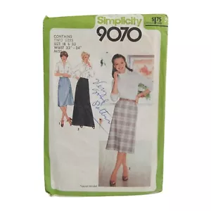 Simplicity 9070 Größe 18-20 Taille 32-34" Misses Rock in 3 Längen 70er Jahre - Bild 1 von 4
