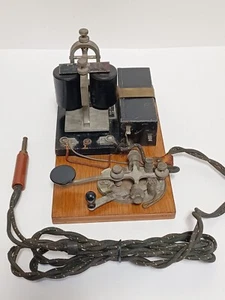 Antique Western Union Co. Telegraph Key & Main Line Sounder 15B, 120 Ohms▪︎NICE! - Zdjęcie 1 z 13