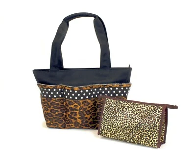 Bolso de hombro con estampado de leopardo para mamá con compañero de pañales Foto 1 de 4