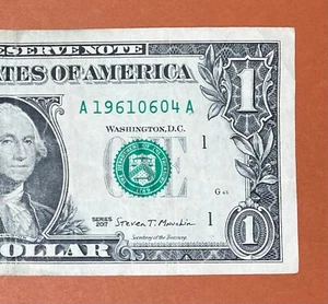 1961 June 4 (A 19610604 A) Birthday Note $1 One Dollar Bill - Picture 1 of 3