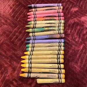 Crayola Crayon Retired Colors Dandelion Indian Red Midnight Blue Olive Green Mor - Picture 1 of 8