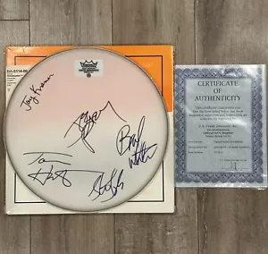 AEROSMITH Full Band SIGNED AUTOGRAPHED Remo Drumhead Certificate Of Authenticity - Picture 1 of 11