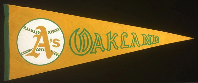 Antiguo banderín inglés raro de los primeros Oakland de los Atletismo Reggie Jackson 1968 Foto 1 de 1