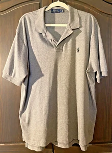 Polo Ralph Lauren Mens Shirt Size XL Short Sleeve Golf Gray w/ Embroidered Pony - Picture 1 of 7