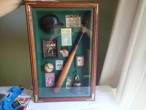 Vintage BABE RUTH N Y Baseball Schatten Box gerahmte Dekoration 20 3/4 x 13 1/2 Zoll - Bild 1 von 7