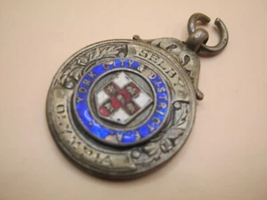 Birmingham 1957 Sterling Silver & Enamel Albert Chain Fob Sports Award - Picture 1 of 4