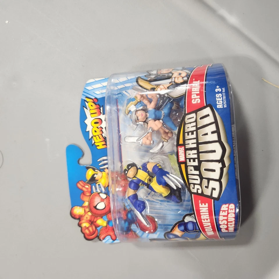 Marvel Super Hero Squad Wave 17 Wolverine & Spiral Figures 2 Pacl Hasbro 2009