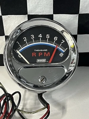 Vintage DIXCO 8K TACHOMETER Hot Rat Rod Auto Accessory Gasser - Image 1 of 4