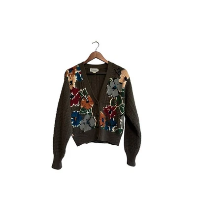 Cárdigan tejido floral JH Collectibles Cottagecore suéter con botones mediano Foto 1 de 4