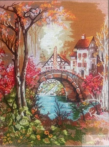 Needlepoint tapestry painted canvas 40.103 Landscape (16"x20") GobelinL - Picture 1 of 3