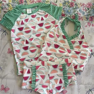 GIRLS SWIMSUIT WITH RASH GUARD. GYMBOREE SIZE 6 - Picture 1 of 8