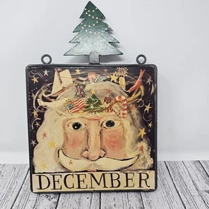 PLACA DE ARTE POPULAR NANCY THOMAS DE COLECCIÓN 8"X8" DICIEMBRE - Imagen 1 de 10