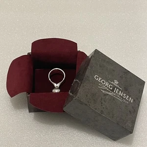 GEORG JENSEN Vivianna Torun #156 Sterling Silber Pod Ring Gr. US 6,75 Vintage - Bild 1 von 17