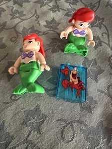 Lego Duplo - Lote de 3 Piezas Figura Sirenita Ariel Sabastian cangrejo Disney - Imagen 1 de 9