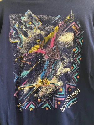 Vintage 90’s Bretton Woods Long Sleeve Tee Shirt Ski Winter Hanes Cotton Mens L - Image 1 of 4