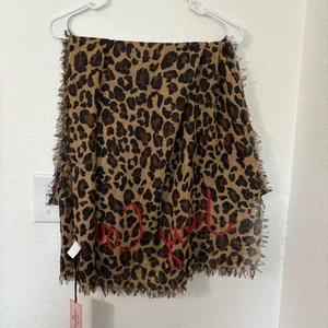 Juicy Couture Rectangular Scarf Cheetah Print New Size 28x74 - Picture 1 of 7