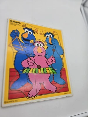 Rompecabezas de colección Playskool Sesame Street Honkers 1981 Muppets tablero de madera juguete EE. UU. Foto 1 de 2