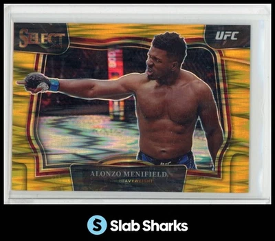 2023 PANINI SELECT UFC #282 ALONZO MENIFIELD GOLD FLASH PRIZMS /10 - Изображение 1 из 4