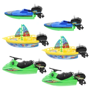 6 Satz Badespielzeugboote Plastikboote Spielzeug Segelboot Bad-Spielzeugboot DE - Bild 1 von 12