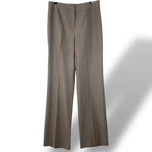 Tahari Arthur S. Levine Dress Pants Womens Sz 10 Tan Straight Wide Leg High-Rise - Picture 1 of 10