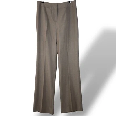 Tahari Arthur S. Levine Dress Pants Womens Sz 10 Tan Straight Wide Leg High-Rise - Image 1 of 4