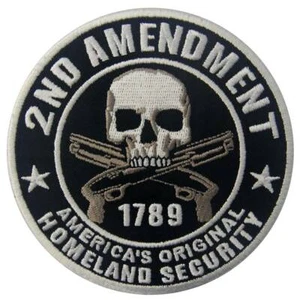 2nd Amendment Homeland Military Security Patch 4.0 x 4.0 Iron Sew On transfers - Picture 1 of 5