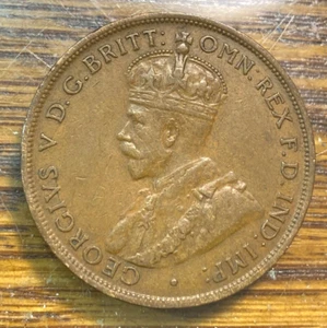 1924 Australia Penny Nice Original XF KM-23 CHRC - Picture 1 of 2