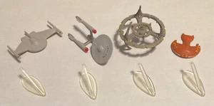 (4) STAR TREK Micro Machines Vessel/Space Ship '90s W/ Stands Lot B - Picture 1 of 2
