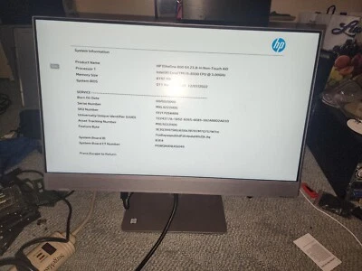 HP EliteOne 800 G4 23.8" Intel i5-8500 3.00GHz 8GB DDR4 No Hard Drive - Image 1 of 4