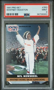 1991 PRO SET #350 WHITNEY HOUSTON PSA 9 *MINT* - Picture 1 of 2