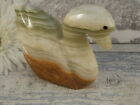 Carved Totem Banded Onyx Swan