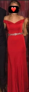 Formelles Maxikleid ärmellos Kristallverzierung Gino Cerutti London Größe 6 UK - Bild 1 von 6