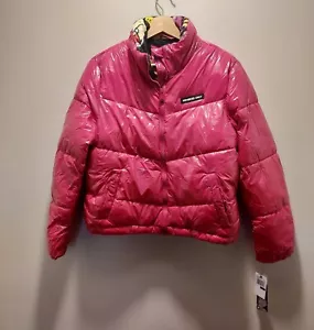 Members Only X Nickelodeon Pink High Shine Puffer Jacket Rugrats Size Large - Picture 1 of 9