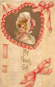 J23/ Valentine's Day Love Holiday Postcard c1910 Pretty Girl 96 - Picture 1 of 4