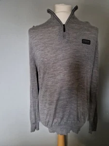 Barbour International Quarter zip top grey size medium VGC - Picture 1 of 5