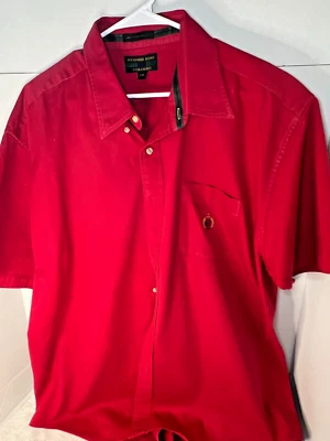 Colores by Alexander Julian Hombre 2XL Camisa Abotonada Manga Corta Rojo Brillante Foto 1 de 4