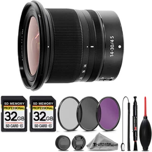 Nikon NIKKOR Z 14-30mm S Lens +3PC FILTER + 64GB STORAGE BUNDLE KIT - Picture 1 of 4