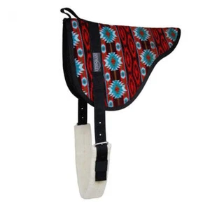 284TRT Reinsman Bareback Pad Contour Shape Tacky Too Bottom Turquoise/Red NEW - Picture 1 of 2