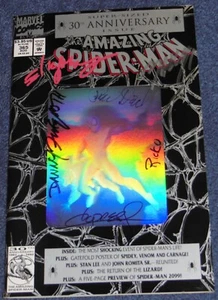 AMAZING SPIDER-MAN #365-SIGNED STAN LEE-BAGLEY-LOPRESTI-FINGEROTH-DAVID-COA-HOLO - Picture 1 of 21