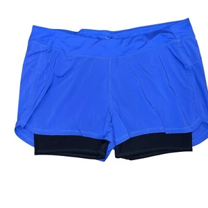 Old Navy Active Laufshorts XXL blau schwarz gefüttert Stretch Training sportlich - Bild 1 von 8
