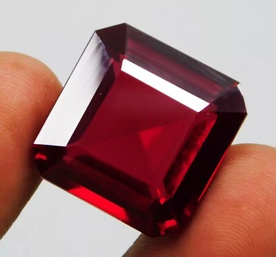 57-59 Ct Genuine Pigeon Blood Red Ruby Radiant EGL Certified A++ Loose Gemstone - Image 1 of 4