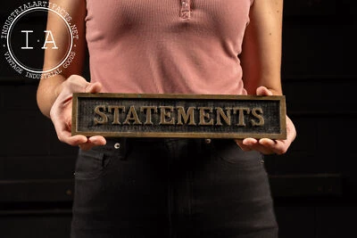 Placa informativa vintage de latón Foto 1 de 3