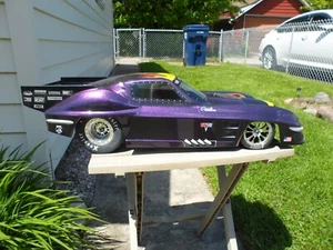 CUSTOM PAINTED RC BODY PROTOFORM 1963 STRING RAY CORVETTE THE NO PREP DRAGS NEW - Picture 1 of 7