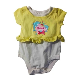 Garanimals Mommy & Me Dolphin Print Short Sleeve Romper 1 Piece Infant 0-3 Month - Picture 1 of 4